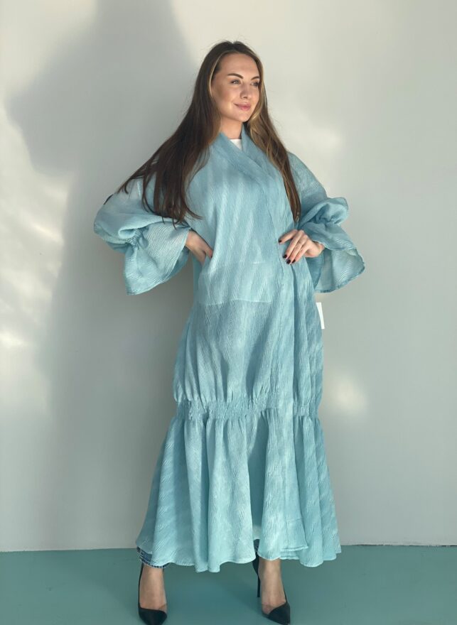 Blazer type dress, drop waist stretchable & on hand