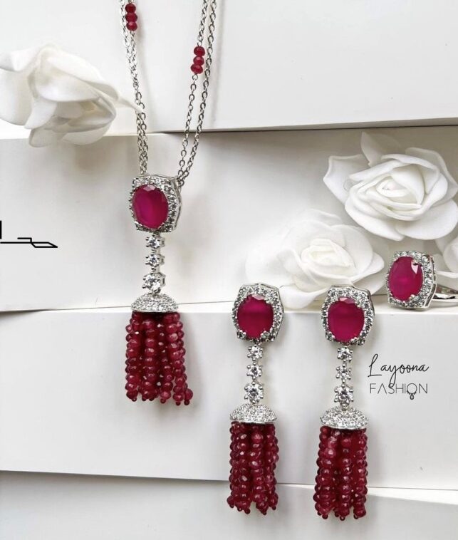 Set of faux gemstones