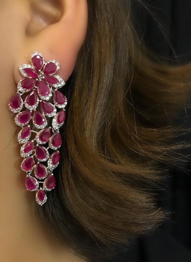 Long Fashion Earrings grape design