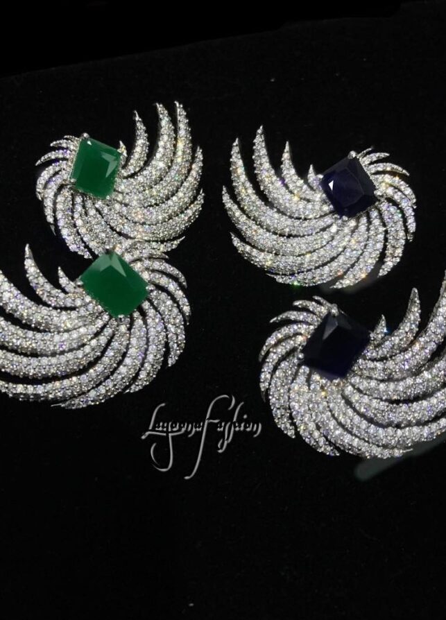 Squid tale earrings faux stones