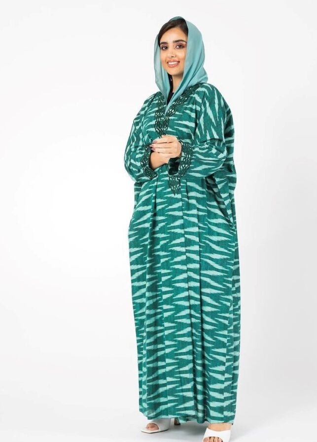 Summer Abaya, painted cotton materials