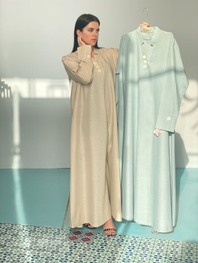 Modern Jalabya, linen materials