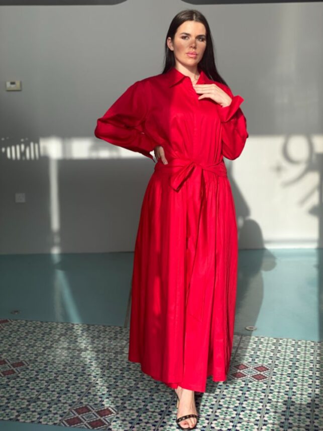 Long Sleeve Dress, Cotton Materials