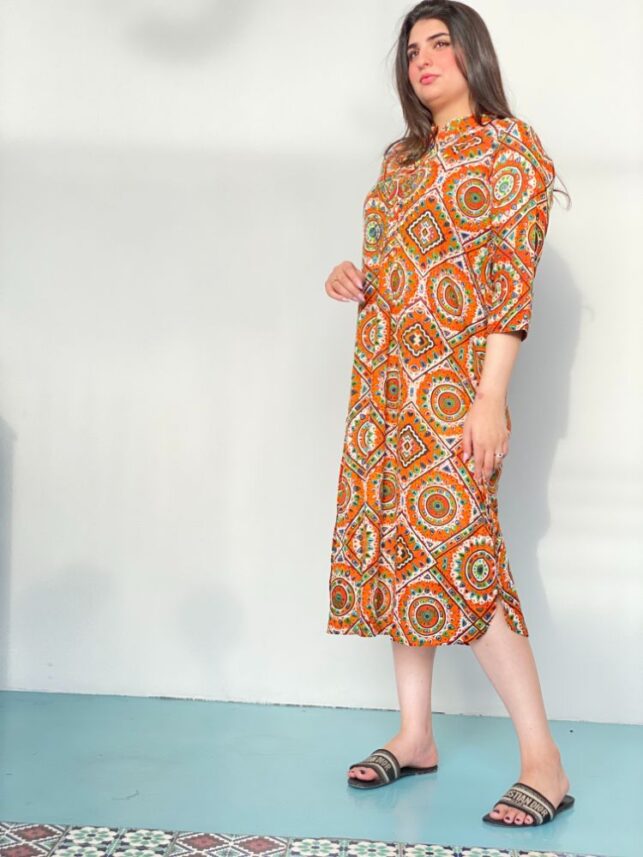 Summer 3/4 dress cotton materials
