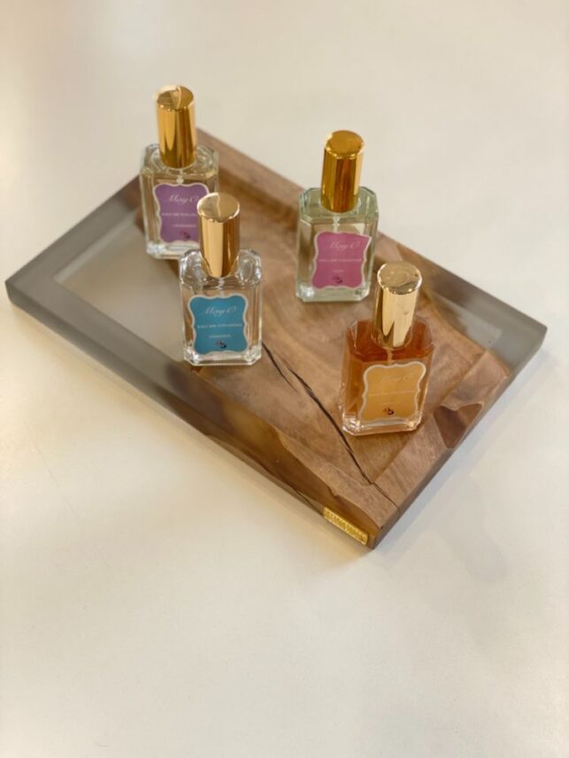 Modern Wooden & ceramic tray