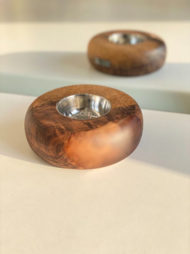 Round Colored Wooden Mubhkar