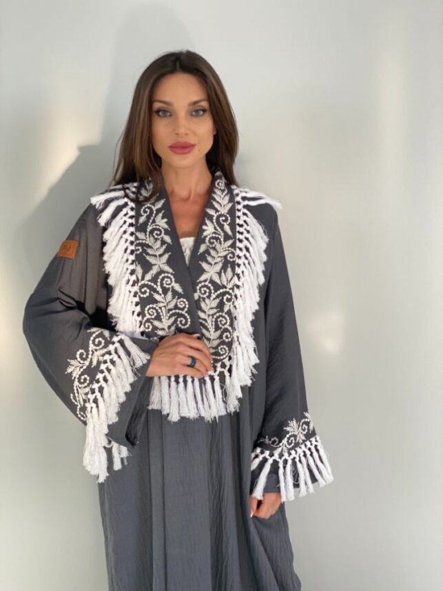 Summer native style abaya w/ tassil