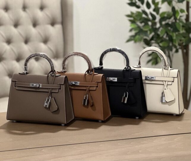Leather bag, trapezoid style P3