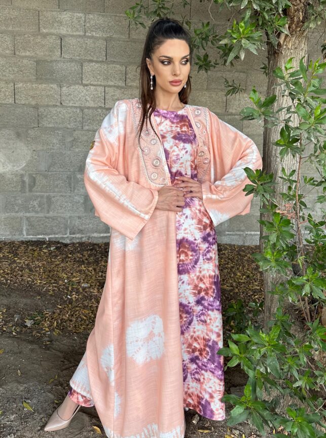 2pc. Colored Abaya, Cotton materials