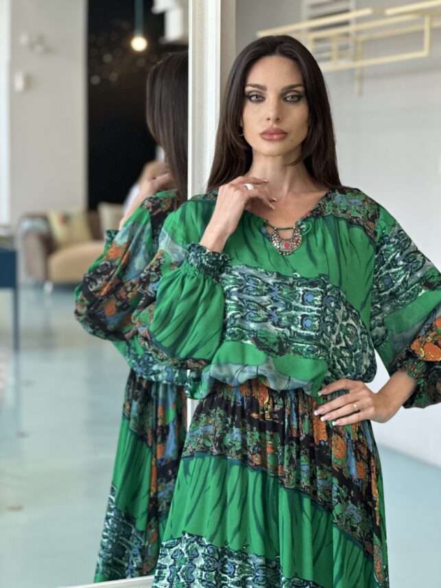 Printed Dress, Chiffon materials