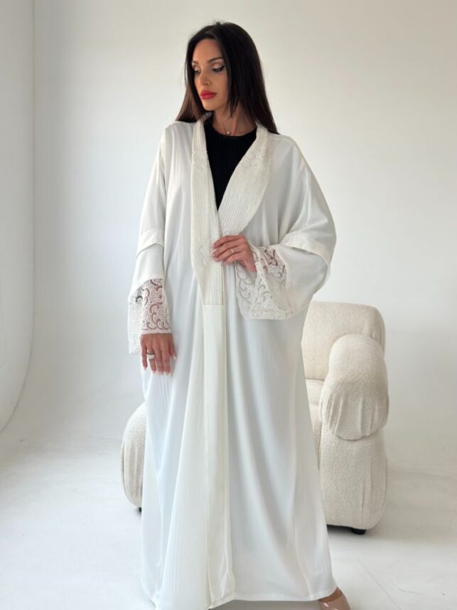Modern design abaya, lace & crepe materials