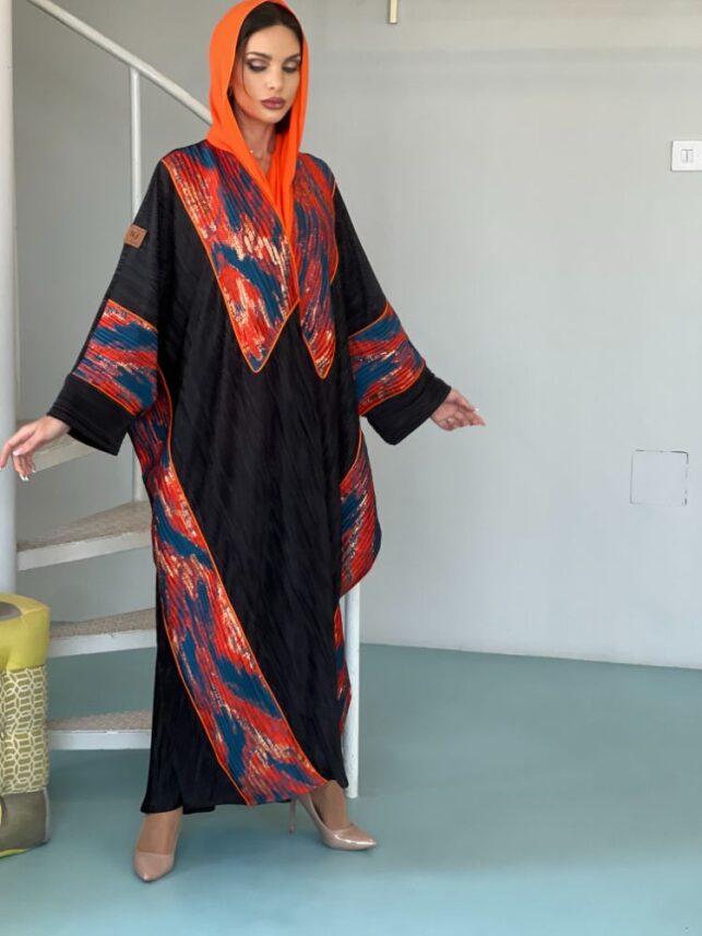 Modern colored abaya, Fleece materials