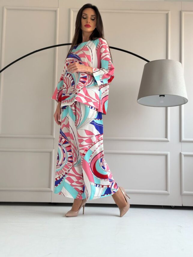 Summer top & trousers, cotton materials