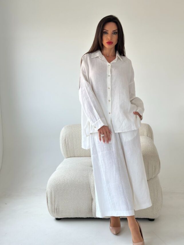 Plain color Top & trousers, cotton materials