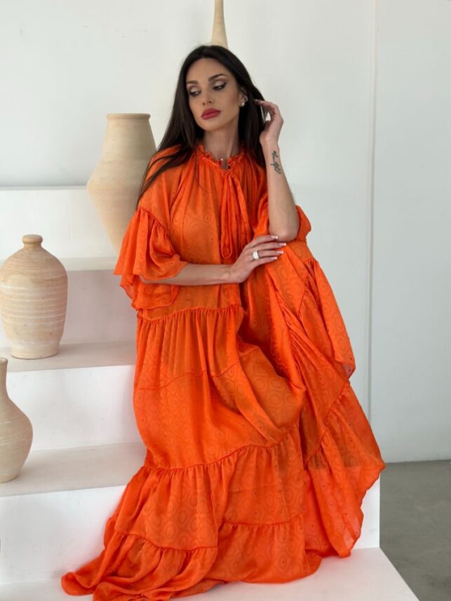 Raffles dress, Chiffon materials