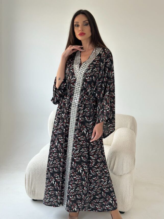 Floral fit dress, Satin materials