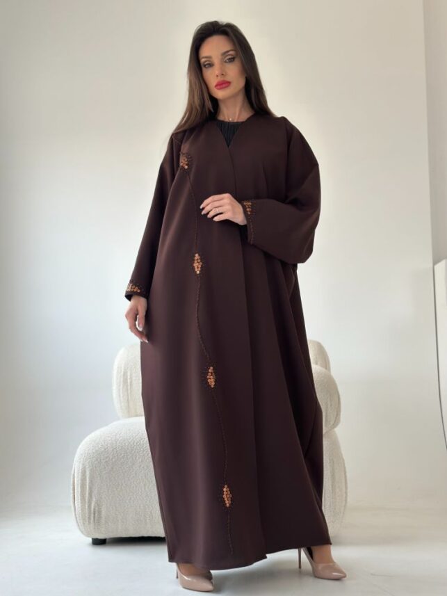 Beaded Abaya, crepe materials