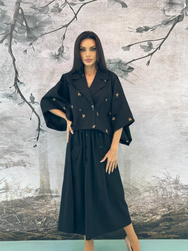 Top & Skirt, Crop top style, Linen materials