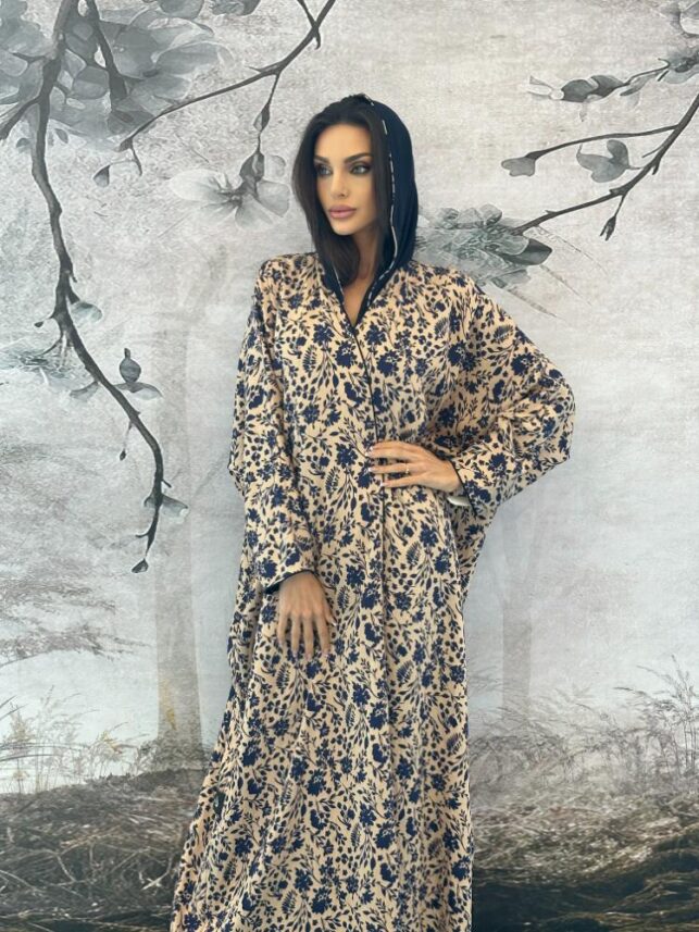 Floral summer abaya, Crepe materials