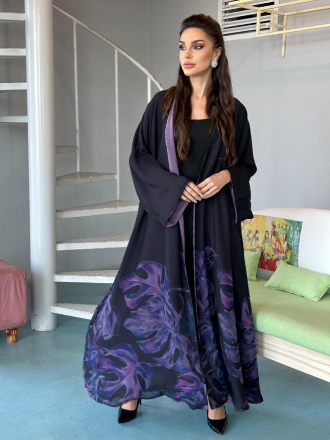 Abaya Printed by Purple, Georgette materials