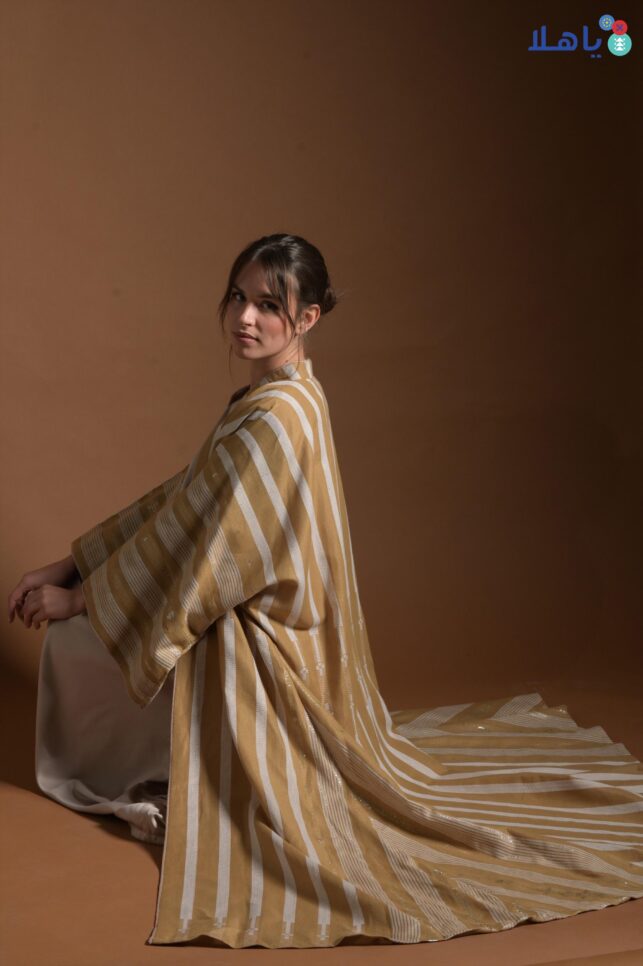 2pc Dainty Stripe Jalabiya, Linen Cotton materials