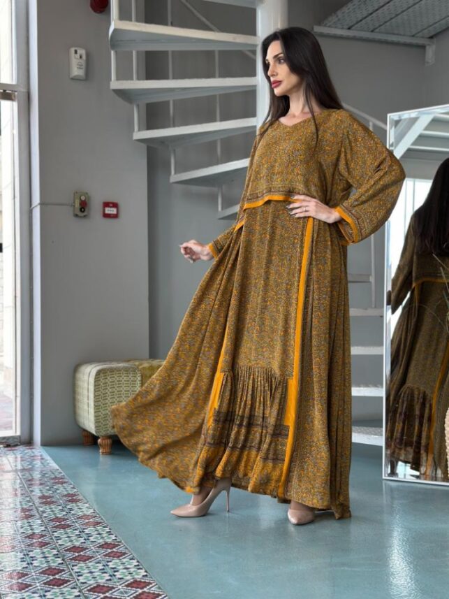 Printed Ramadan Jalabiya, Chiffon Materials