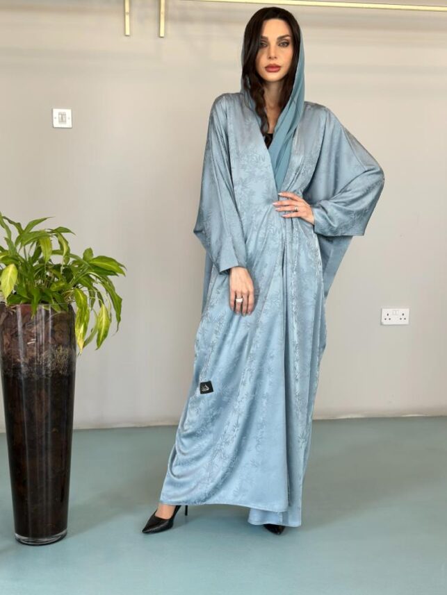 Painted summer Abaya, Silk Materials