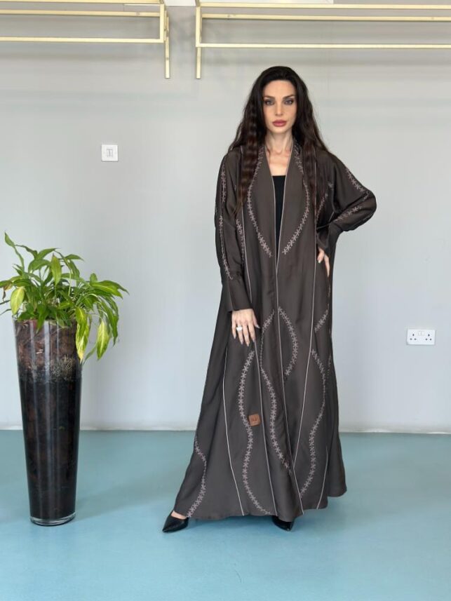 A line w/ tiny embroidery Abaya, Rayon materials