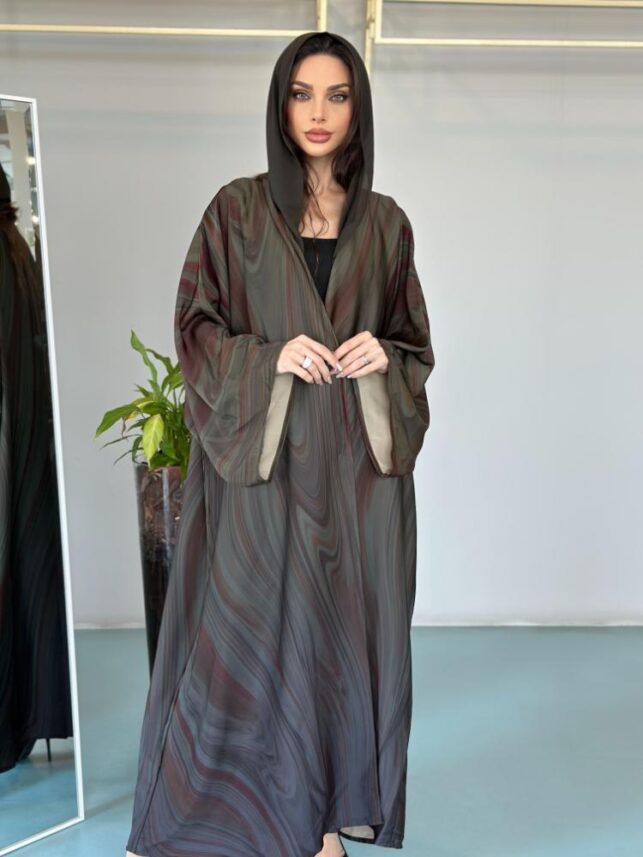 Painted Summer abaya, Rayon Materials